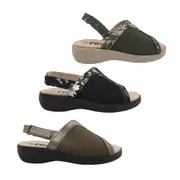 Reva Ava Ladies Sandals Slingback Stretch Front Open Toe Wedge Sole