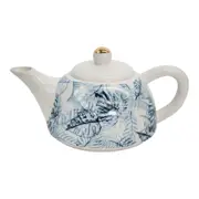 Island Blue 19.5cm Teapot Porcelain Decorative Brewing Container Pot w/ Handle