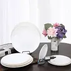 Round White Disc Fall-resistant Dinner Plate Melamine White Dish Dessert