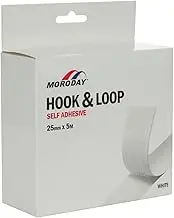 25mm x 5m White Hook & Loop Self Adhesive Tape ? Heavy Duty, Strong Grip, Reusable, Ideal for Home, Office & Industrial Applications
