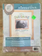 Cathy Heck Dimensions Hello Sunshine Baby Birth Embroidery Cross Stich Kit 8x10