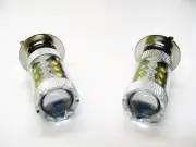 Fits 2005 2006 2007 Honda Rancher TRX 400 ATV White 80W LEDs Headlights Bulbs