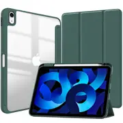 MCC iPad 10.9" 2022 10th Gen Case Cover Clear Back Pencil Holder Apple [Dark Green]
