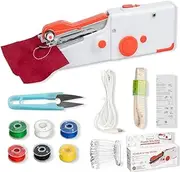 Portable Handheld Sewing Machine, Quick Sew Mini Electric Sewing Machine for Home Travel, Suitable for DIY and Sewing Clothes, Easy to Carry