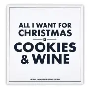 Cookies & Wine Cookie Cutter Book Box Holiday Gift Set Cardboard Book Gift Box