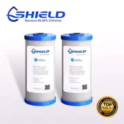 2x 0.5 Micron Coconut Carbon Block Water Filter 10" x 4.5" Whole House Big Blue