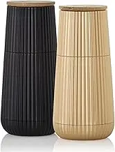 AdHoc Scape Pepper and Salt Mill Set, 12.3cm, Black and Gold
