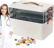 Pill Container - Medicine Box | Large Tablets Organiser | Transparent Medication Case Boxes | Lock Box | Medical Boxe For Classification Craft Supplies,Tools Containrs For Camping, Home Use