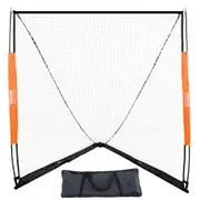VEVOR Lacrosse Goal, 1.8mx1.8m Lacrosse Net, Portable Lacrosse Goal with Carry Bag, Fiberglass Rod Backyard Lacrosse Training Equipment, Easy Setup Co