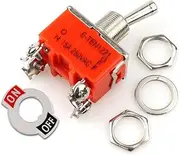 CZKE 1PCS E-TEN1221 15A 250VAC 4PIN ON-Off Toggle Switch Rocker Switch The Power Switch Micro Switch Orange(E-TEN1221)