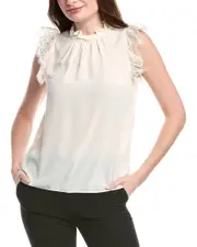 Catherine Malandrino Ruffle Lace Top