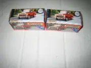 TWO MATCHBOX SERVICE SERIES RED '57 GMC STEPSIDE POWER GRAB MINMB LOW US SHIP
