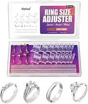 [ELETIUO] 26-Pack Ring Size Adjuster for Loose Rings – 15 Sizes & 3 Styles, Invisible Ring Guards, Spacers, Resizer– Fits Men & Women, Comfortable Fit for Jewelry Adjustment