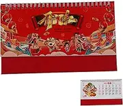 COMNESTBI Feng Shui Standing Desk Calendar 2026 Traditional Chinese Zodiac Horse Calendar Auspicious Day Book for Daily Schedule Planning