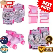 Disney Junior Minnie Mouse Roller Skate Combo Knee Elbow Pads Wrist Guards New