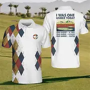 Men's Plaid Sports Polo Shirts Golf Shirt Short Sleeve Polo Shirts Collared Shirts Casual Sportswear Vacation Wear Buttons 3D Print Black-White Black WhiteBlac