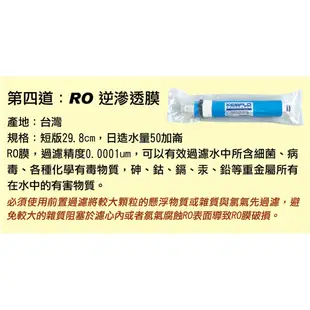 RO膜 4支   好喝的水 KEMFLO RO機 濾心 NSF 美國進口材料 台灣加工 溢泰出品 高品質