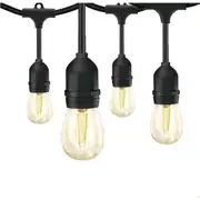 10M LED Festoon Lights Solar String Light Waterproof Party Outdoor Bulbs 32.8FT