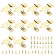 10 Pcs Mini Padlock Hasp Decorative Hasps Gold Metal Latch with Screws for