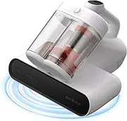Bed Vacuum Cleaner, Corded Mattress Vacuum with Blue Light, 13Kpa Suction, 12600 Times/Min Strong Vibration, 60℃ Hot Wind, Widened Suction Port, 450W Double-Cup Handheld Vacuums (AU Adapter)