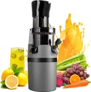 Masticating Juicer for Whole Fruits & Veggies, Quiet Motor - Grey
