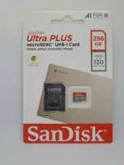 New SanDisk Ultra Plus 256GB UHS-I Card A-1 FULL HD VIDEO