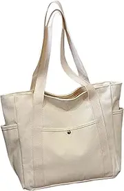 [Risipu] Shopper Bag Women's Handbag Women's Large Tote Bag Large Interior Teacher Bag Women's Suitable for Work, Travel, Shopping, School