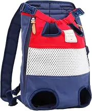 zolyet Pet Backpack Cat Dog Carrier Bag Small Medium Hands- Walking Hiking Travel Bag Blue Two