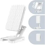 Nevenka Makeup Mirror Vanity Mirror with Lights - 3 Color Lighting Modes 72 LED Touch Control 1x/2x/3x Magnification Trifold Mirror