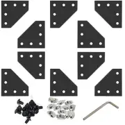 10pcs 2020 Series 5 Hole Surface Anodic Oxidation L Shape Plate Outside Corne...