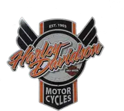 Harley Davidson 3 Piece Metal Sign Shield 3D Garage 450mm