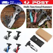 Multi-functional Hammer Wrench Knife Combination Tool Folding Outdoor Camping AU