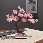 Mini Cherry Quartz Crystal Bonsai Tree Energy Tree Gemstone tree of Life