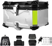 Motorcycle Back top Box case Motorcycle Tail Box Trunk 55L Universal Top Rear Luggage Tool Cases Fit for BMW R1200GS R1250GS F850GS R1200GS LC ADV Motorbike Storage(65L Silver)