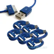 6 PCS 6FT USB SYNC DATA POWER CHARGER CABLES IPAD IPHONE IPOD CLASSIC TOUCH BLUE