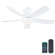 Ceiling Fans with Lights and Remote/APP Control 41 inch Low Profile Flush Mou...