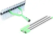 Stainless Steel Thatch Rake Dethatcher Lawn Grooming Fertilizing Tool for Gardening