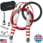 Huhloch High Speed Jump Rope Weighted Jump Rope for Men and Women with Self L