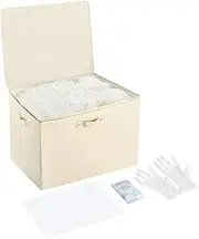 BlissfulAbode Wedding Dress Preservation Box Kit with 20 Sheets of Acid Free Tissue Paper, Breathable,Foldable,Heirloom Wedding Gown Storage Box - Bride Musthaves (23.6 * 16.5 * 15.7)