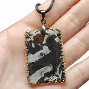 Sericho Kenya Olive Meteorite Pendant Olive Meteorite Necklace Jewelry-CB59