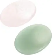 WRITWAA 2pcs Natural Jade Facial Scraping Board Massage Tool for Face Neck Body Relaxation Improves Circulation Reduces Muscle Soreness Gemstone