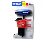 KOBALT 0498853 ToolHex Key Wrench 14 pc Set Allen SAE