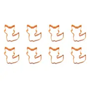 8x R&M Cute Fox Cookie Cutter Polyresin Coated Steel Baking Mould 9.5cm Orange