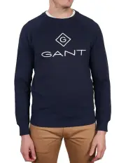 [Gant] Lock-Up Crew Neck Sweatshirt in Evening Blue