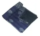 INDIAN COTTON INDIGO BLUE HAND BLOCK PRINT KANTHA QUILT BEDSPREAD BLANKET THROW