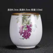 120ml Ru Kiln Teacup Single Cup Master Raised Open Tea Set Bowl Household Use