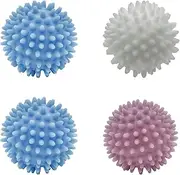 LuckyOpt Laundry Balls, 4Pcs PVC Laundry Scrubbing Balls for Washing Machine, 2.5In Reusable Washer Laundry Dryer Balls for Reducing Clothing Wrinkles, Better Clean (4)