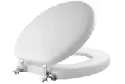 815CP 000 Soft Toilet Seat with Premium Chrome Hinges that will Never Loosen...