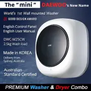 [English Control&Manual] DAEWOO Wall Mounted Washer Dryer Combo DWC-M25CW