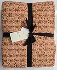 West Elm King Gemma Reversible Print Mix Quilt 92" x 108" Light Terracotta